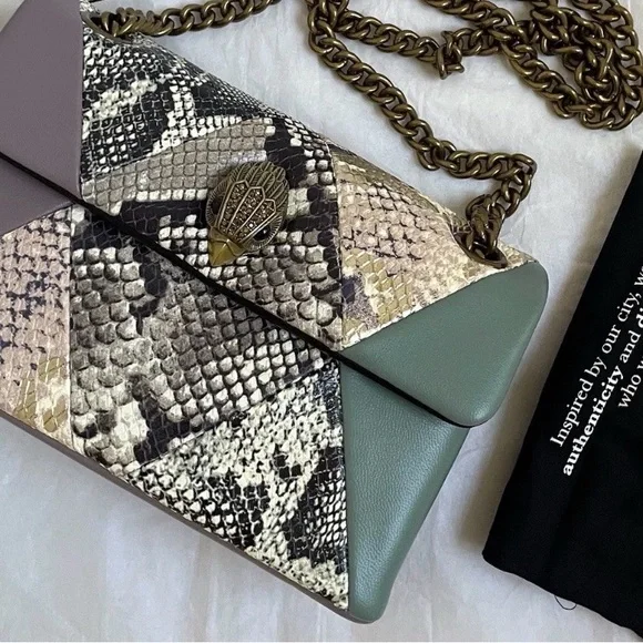 Kurt Geiger Mini Kensington X Multicolor Snake Print Shoulder Bag - Picture 9 of 11